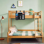Hanging Bedside Caddy, Bedside Storage Organizer for Magazine, Phone, Remote control (4 Pockets-Black)