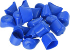 uxcell 20pcs Rubber End Caps 26mm ID Vinyl Round Tube Bolt Cap Cover Screw Thread Protectors Blue