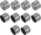 uxcell 10pcs Rubber End Caps 54mm ID Vinyl Round End Cap Cover Screw Thread Protectors Dark Grey