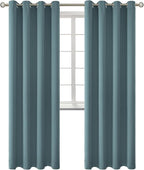 BGment Room Darkening Curtains 84 Inches Long - Grommet Thermal Insulated Drapes Window Treatment Curtains for Bedroom, 2 Panels, 52 x 84 Inch, Stone Blue