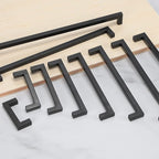 Cabinet Pulls Matte Black Cabinet Handles Square Drawer Pulls, 50 Pack 11-1/3 Inch Stainless Steel Kitchen Door Cupboard Cabinet Handles, Drawer Hardware Handles, 288mm Hole Centers