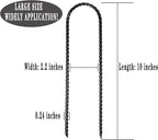 Nigh Coated Rebar Trampoline Wind Stakes Set of 12 Safety Ground Anchors Stakes Extra Heavy Duty Metal Landscape Staples 10 Inches Long (Black)