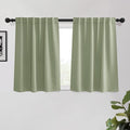 KGORGE Short Curtains 45 inch Length, Privacy Thermal Insulated Curtains Noise Reducing Window Drapes for Living Room Kitchen, Back Tab Rod Pocket, W52 x L45 inches, Sage Green, 2 Panels