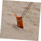 4Pcs Aluminum Tent Stakes Orange Lightweight Ground Pegs for Camping Beach Sand Snow Outdoor Tent Ground Anchors