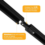 VANoopee 6-Light LED Track Lighting Kit with 6.6FT H Type Track Rails, Dimmable Track Light Heads Bright Ceiling Spotlight Fixture for Kitchen Accent Art, 3000K Warm White, No Flicker 10W 800lm Black