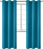 BGment Blackout Curtains - Grommet Thermal Insulated Room Darkening Bedroom and Living Room Curtains, Set of 2 Panels (42 x 84 Inch, Peacock Blue)