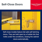 Eagle American Made 4 Gallon F﻿lammable Liquid Storage Cabinet, Self-Close Space Saver Fireproof Cabinet for Schools, Garages, Manufacturing Facilities, 17" x 17" x 22", 1903X