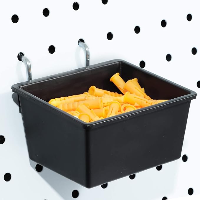 Pegboard Hooks Assortment, for Organizing Various Tools, with Pegboard Bins, 107 PCS, 48 of Which are Locks