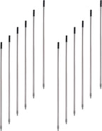 Matthew Cleaning Commercial Screw On Mop Handle for Floor Cleaning Heavy Duty Mop Head Replacement Holder 60inch with Threaded Metal Tip(Gray, 12 Pack)