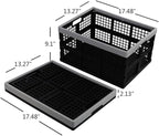 34-Liter Collapsible Storage Crates/Stackable Storage Container Basket, Set of 4