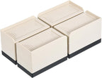 uxcell Furniture Risers 3 Inch, 4Pcs Rectangle Bed Risers Adjustable Couch Lifter for Extender for Bed Desk Sofa Table Lift Support Up to 1300Lbs, Beige