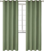 BGment Room Darkening Curtains 84 Inches Long - Grommet Thermal Insulated Drapes Window Treatment Curtains for Bedroom, 2 Panels, 52 x 84 Inch, Grass Green