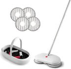 Cordless Electric Spin Mop Power Mop with 4 Floor Scrubber Pads/Automatic Cleaning Bucket/Water Sprayer,Lightweight & Rechargeable,Suitable for Wooden, Marble, Tile, Hardwood Floor.