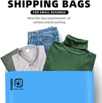 POLYSELLS 500 pcs 12x15.5 Inches Blue Poly Mailers Shipping Envelopes, Strong Adhesive Sealing, Waterproof, and Tear-resistant Postal Mailing Bags for Clothing, Books, and Accessories