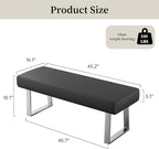 JIEXI Bedroom Bench Bed end upholstered Bench Indoor Corner Small Footstool with Metal Legs, for Kitchen entryway Dining Room and Living Room Window, Plant Bench