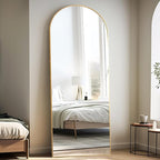 Large 71"x30" Arched Full Length Mirror, Gold Mirrors Full Length Floor Mirror Standing for Bedroom, Living Room, Wall Mounted & Full Body Mirror Hanging or Leaning(Gold)