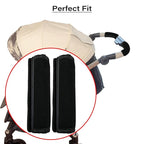 2Pcs 6.3 * 5.51inches Stroller Handlebar Cover,Pushchair Armrest Handle Protector Cover,Pram Bumper Bar Dustproof Handle Gloves Replacement Removable Universal Protective Case Grip Bar Covers