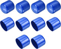 uxcell 10pcs Rubber End Caps 50mm(2") ID Vinyl Round End Cap Cover Screw Thread Protectors Blue