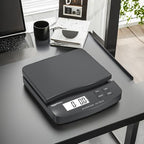 Amazon Basics Digital Postal Scale, AC Adapter, 65 lb Capacity, 0.1 oz Readability, Black