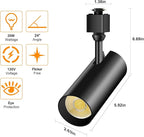 3-Color LED Track Lighting Heads,20W Dimmable H Type Track Lighting fixtures,3000K-4500K-6000K Adjustable Track Lights Ceiling Spotlight,for Living Room Art Accent Lighting,2000lm 3 Pack Black