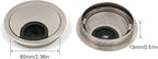 Quluxe Cable Hole Cover, 2-3/8" Zinc Alloy Desk Grommet for Wire Organizer- Brushed Silver (Pack of 2)