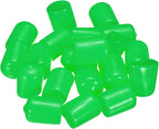 uxcell 20pcs Rubber End Caps 15mm ID Vinyl PVC Round Tube Bolt Cap Cover Screw Thread Protectors Green