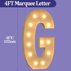 Marquee Letters 4 Feet Tall, 4FT Large Light up Letters G, Big Sign G with Warm White Light for Birthday Wedding Proposal Engagement Graduation Party Backdrop Decorations