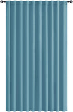 Hiasan Room Divider Curtains Patio Sliding Door Blackout Curtain Privacy Room Thermal Insulated Noise Reduction Panel with Back Tab & Rod Pocket for Bedroom Partition(80 x 84 Inches, Stone Blue)