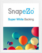 SnapeZo Poster Frame 36x48 Inches, White 1.7 Inch Aluminum Profile, Front-Loading Snap Frame, Wall Mounting, Wide Series