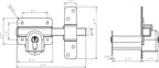 GateMate Long Throw Gate Lock 1490136, Euro Profile Keyed Alike Gate Lock for Sheds, Gates & Garage Doors, Keyed Both Sides, 316 Stainless Steel, for Wooden Gates & Doors Up to 2 ¾” (70mm), 5 Keys