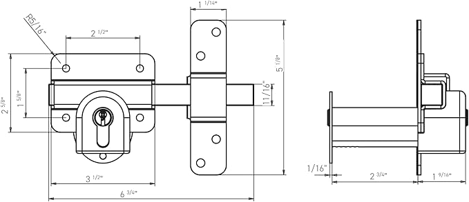 GateMate Long Throw Gate Lock 1490136, Euro Profile Keyed Alike Gate Lock for Sheds, Gates & Garage Doors, Keyed Both Sides, 316 Stainless Steel, for Wooden Gates & Doors Up to 2 ¾” (70mm), 5 Keys