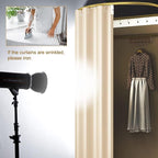 Clothing Store Fitting Room with Shading Curtain, Portable Temporary Mobile Privacy Protection Dressing Room, Foldable Mall Simple Changing Room and Temporary Mobile Room, 200x100x95cm (Beige)