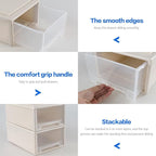 13 Quarts Stackable Plastic Storage Drawers, 1 Pack Storage Drawer Units