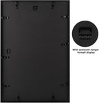 Frametory, 16x24 Metal Picture Frame with Mat for 12x18 Picture & Real Glass, Aluminum Photo Frame Collection (Black, 2 Pack)