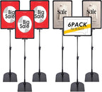 Retail Sign Holder for Display Indoor, Portable Signage Stand Double Sided Sale sign for Business Store Retail Market Vendor Advertising Trade Show Display (8.5x11, 6Pack)