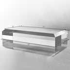 CiaoHER 2in Thickness Beveled Solid Acrylic Display Block Clear Polished Pedestal Stand Riser Solid Base (6x12)