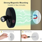 LED Spotlight Indoor,Rechargeable Battery Uplighting Indoor, Mini Accent Spot Lights for Plants Tree Wall Art Display Painting Artwork Portrait Dartboard Closet Gallery Photo-Black 2Pack