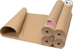 24" x 1992" (166’) Brown Rosin Paper Roll (Pack of 4) - Made in USA Thick Heavy-Duty 7 mil Masking Paper for Surface Protection from Paint, Dust, Foot Traffic - Paint Floor Covering