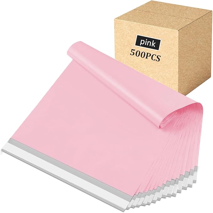 12x15.5" Poly Mailers 500PCS, 5-Layer Self-Seal Waterproof Shipping Bags for Clothes, Books, Mailing, E-commerce Packaging,Tear-Proof Shipping Envelopes Poly Bags for Business