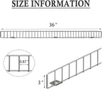 10 Pcs 36" * 3" Silver Retail Gondola Shelf Front Wire Fence Guard Rail - Display Enhancer for Retail Stores, Sturdy Shelf Guardrail