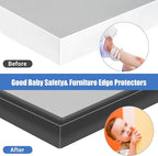 Rubber Edge Trim, Self-Adhesive U Channel Edge Protector for Plywood, Cabinet, 1-1/4" Wood Edge Banding, Flexible Furniture Repair, EPDM Material, Fit 1-1/4"(32mm), Length 10Ft, Black