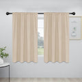 Easy-Going Rod Pocket Blackout Curtains for Bedroom, Room Darkening Window Curtains for Living Room, Thermal Insulated Noise Reduction Solid Window Drapes, 2 Panels(42x54 in, Beige)
