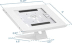 Mount-It! Anti-Theft Tablet Kiosk, Locking Tablet Enclosure with Counter Top and Wall Mount Base, Universal Enclosure for iPads Gen 7, 8, 9 and 10, iPad Pro, iPad Air, White