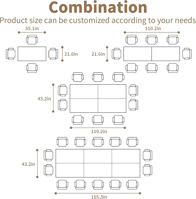 Conference Table, Modern Folding Meeting Tables with Flip Top, Mobile Podcast Table with Four Locking Wheels, Large Training Table for Meeting Room, Office, Classroom (4, A, 47.2in)