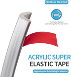 Art3d 20ft Outside Vinyl Corner Trim Peel and Stick for Tile and Wall Edges, Furniture Decoration Glittery Silver