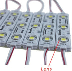 REXTiN Super Bright 200pcs 3 LED Module RED 5050 SMD 66-72LM Each Module Waterproof Decorative Light for Letter Sign Advertising Signs with Tape Adhesive Backside 3 Years Warranty