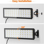2 Pack LED Shop Lights, 100W 13000LM 6000K Super Bright LED Work Light, IP66 Waterproof Flood Light Outdoor with Plug, LED Shop Lights for Workshop, Garage, Shop, Outdoor