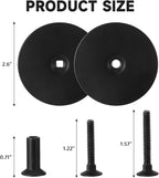 2 Sets Door Hole Cover Plate, Door Knob Cover Plate 2-5/8" Diameter Black Door Knob Covers Door Hole Filler Plate for Home Security (2, Black)