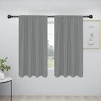 Easy-Going Rod Pocket Blackout Curtains for Bedroom, Room Darkening Window Curtains for Living Room, Thermal Insulated Noise Reduction Solid Window Drapes, 2 Panels(34x54 in, Light Gray)
