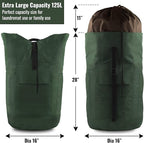 Laundry Bag Backpack, 125L Extra Large Travel Laundry Bags with Shoulder Straps, Adjustable & Extendable Design, Laundry Hamper Bag with 3 Pockets for Laundromat, College, Travel